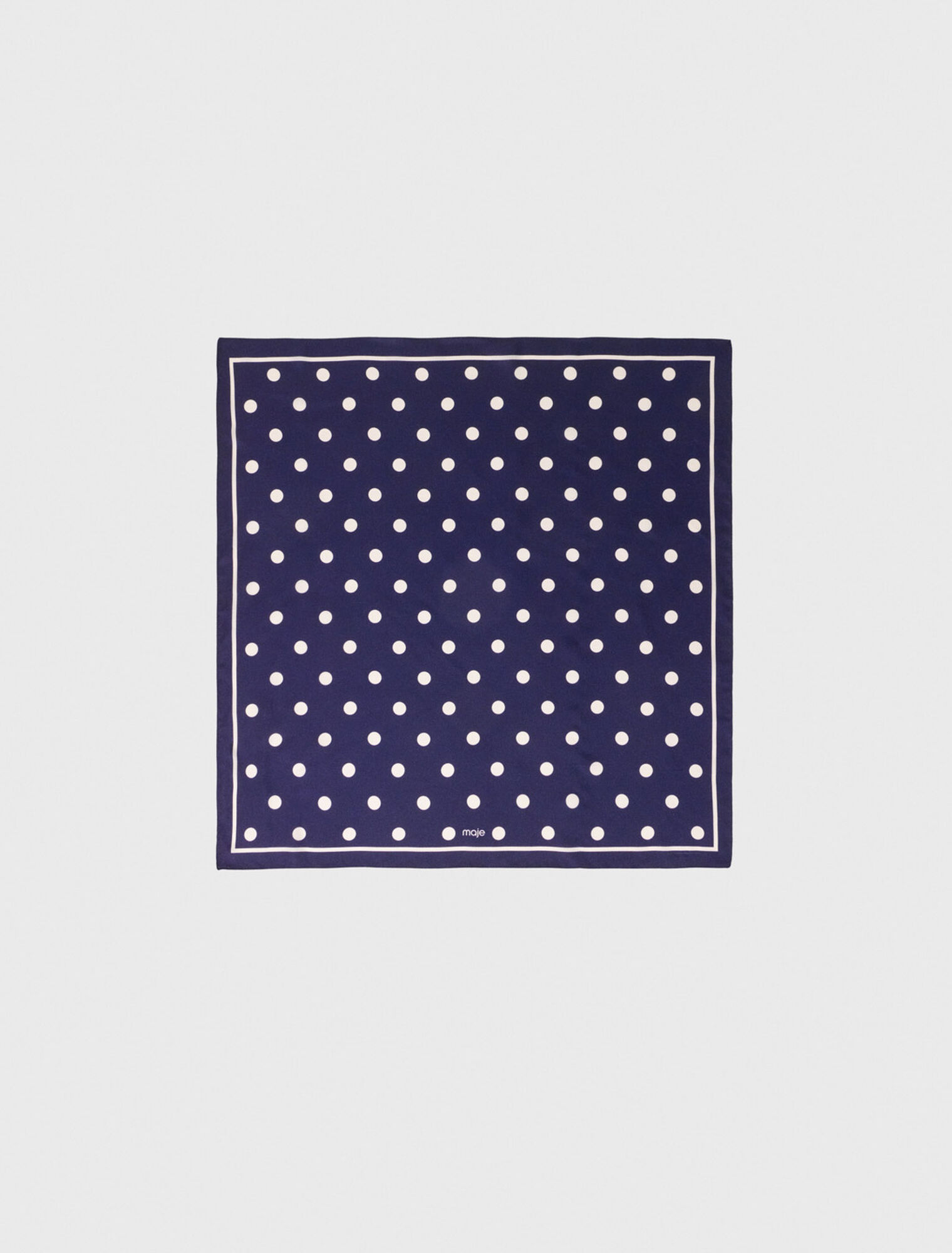 Bandana de seda de lunares