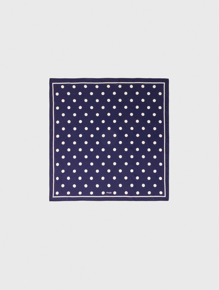 Bandana de seda de lunares