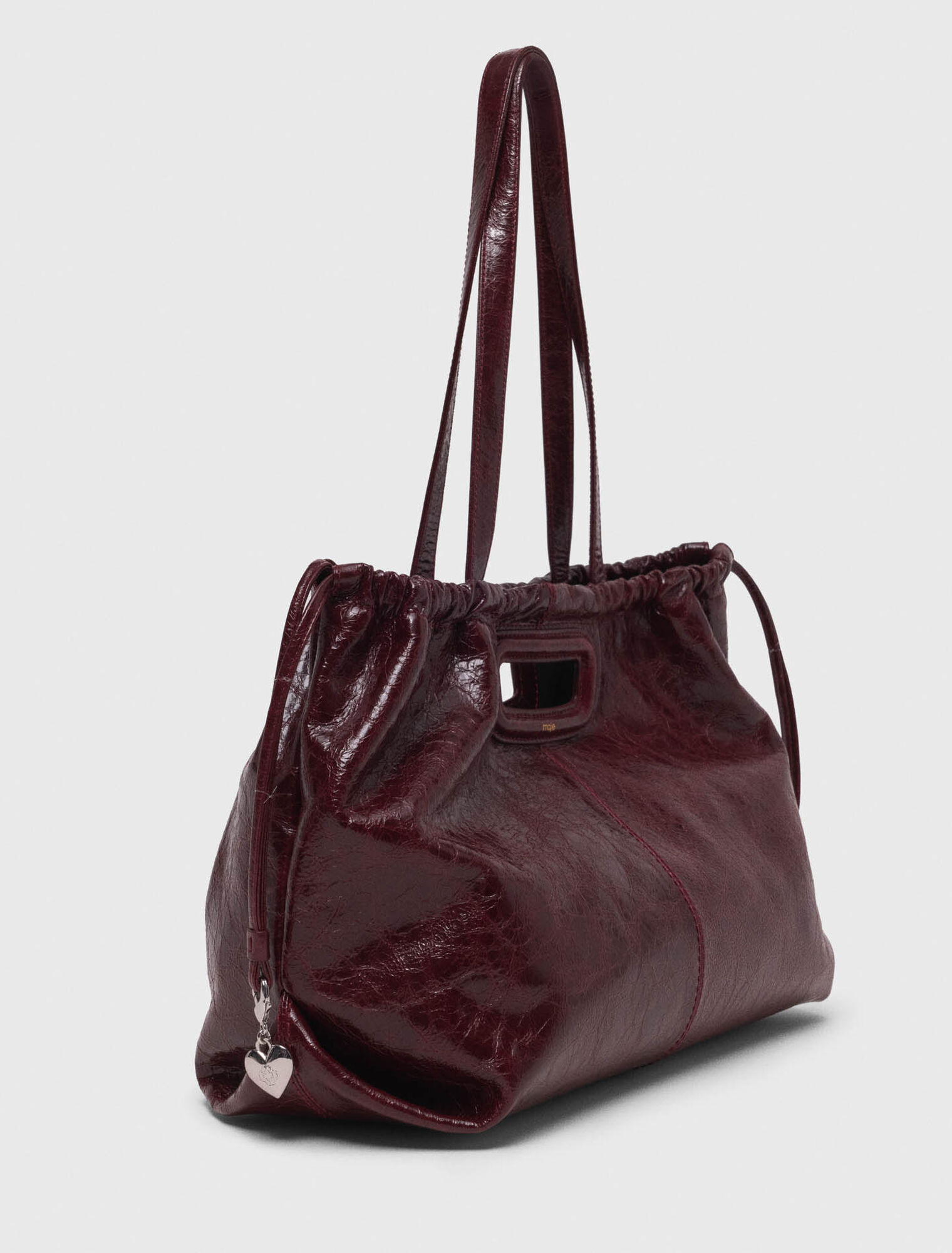 Bolso M Tote de cuero craquelado