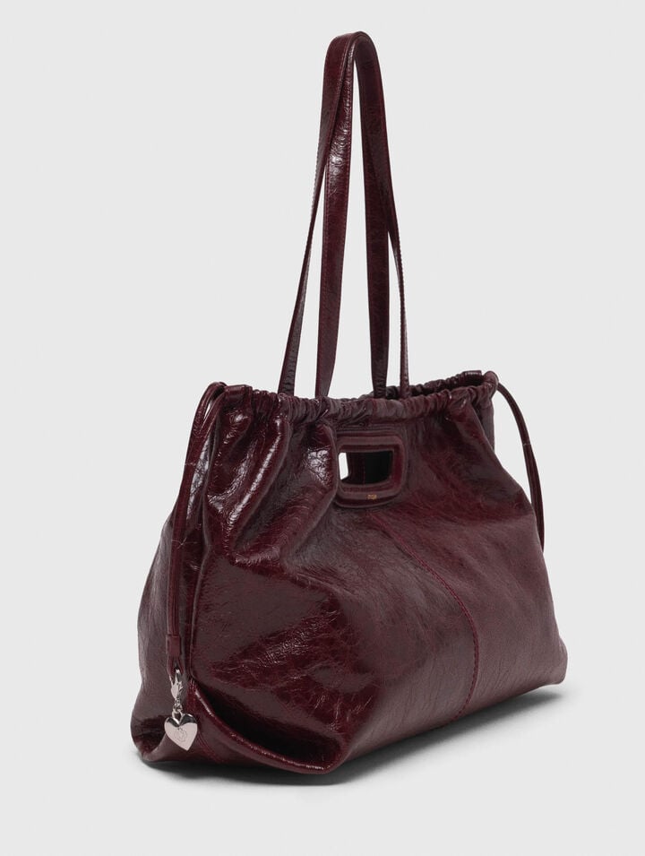 Bolso M Tote de cuero craquelado
