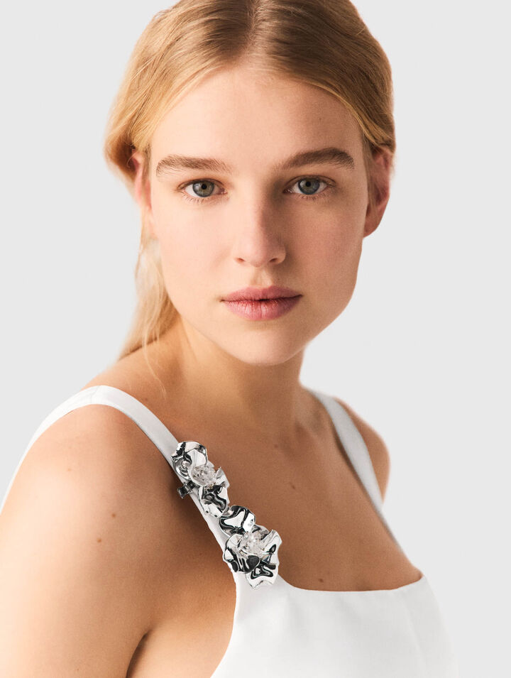 Vestido corto de sat&eacute;n