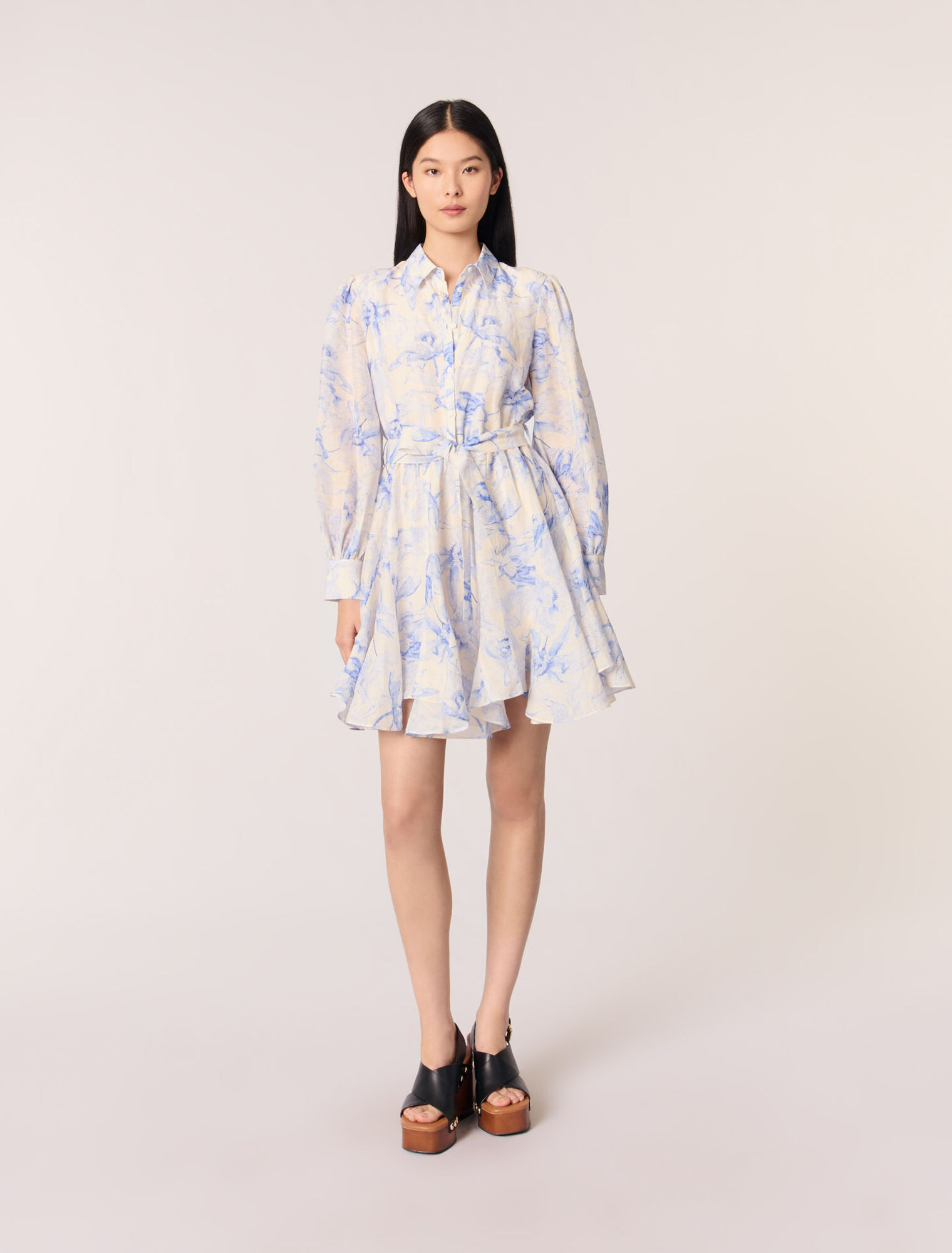 Vestido camisero estampado