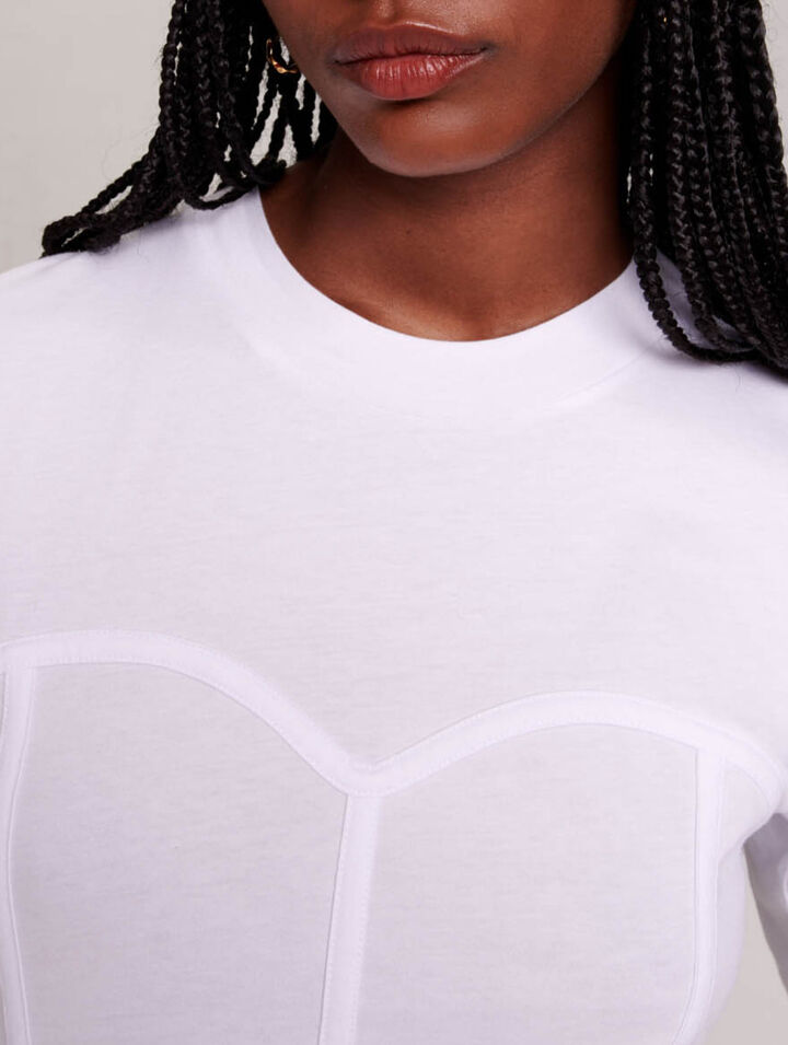 Camiseta efecto corsé
