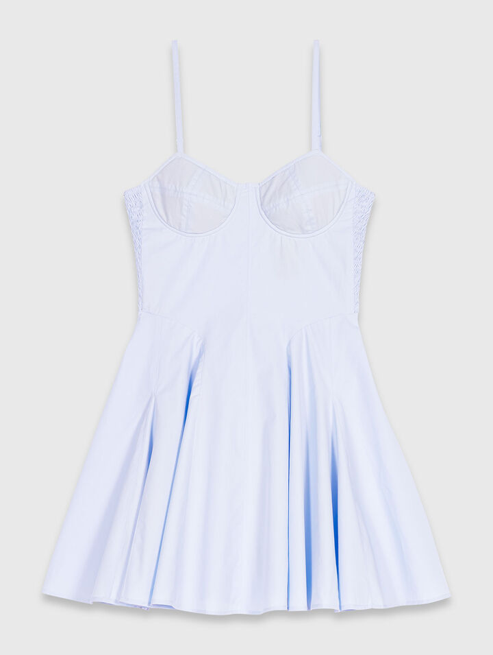 Vestido babydoll corto de algodón