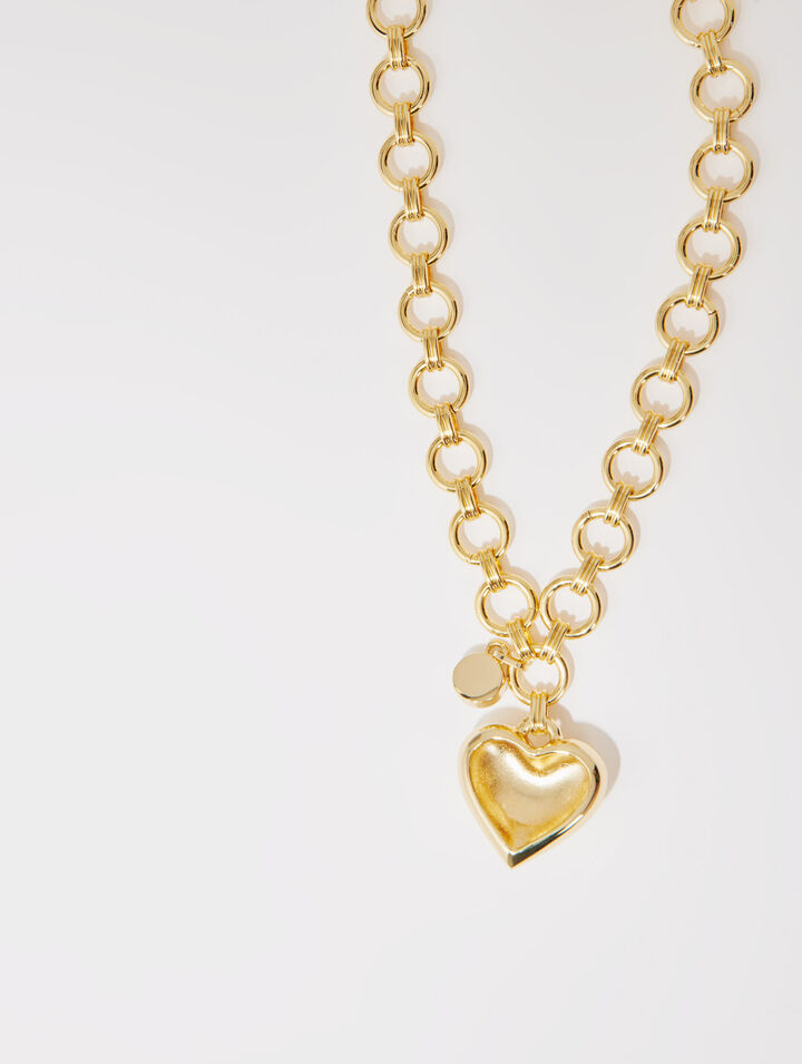 Collar corazón dorado