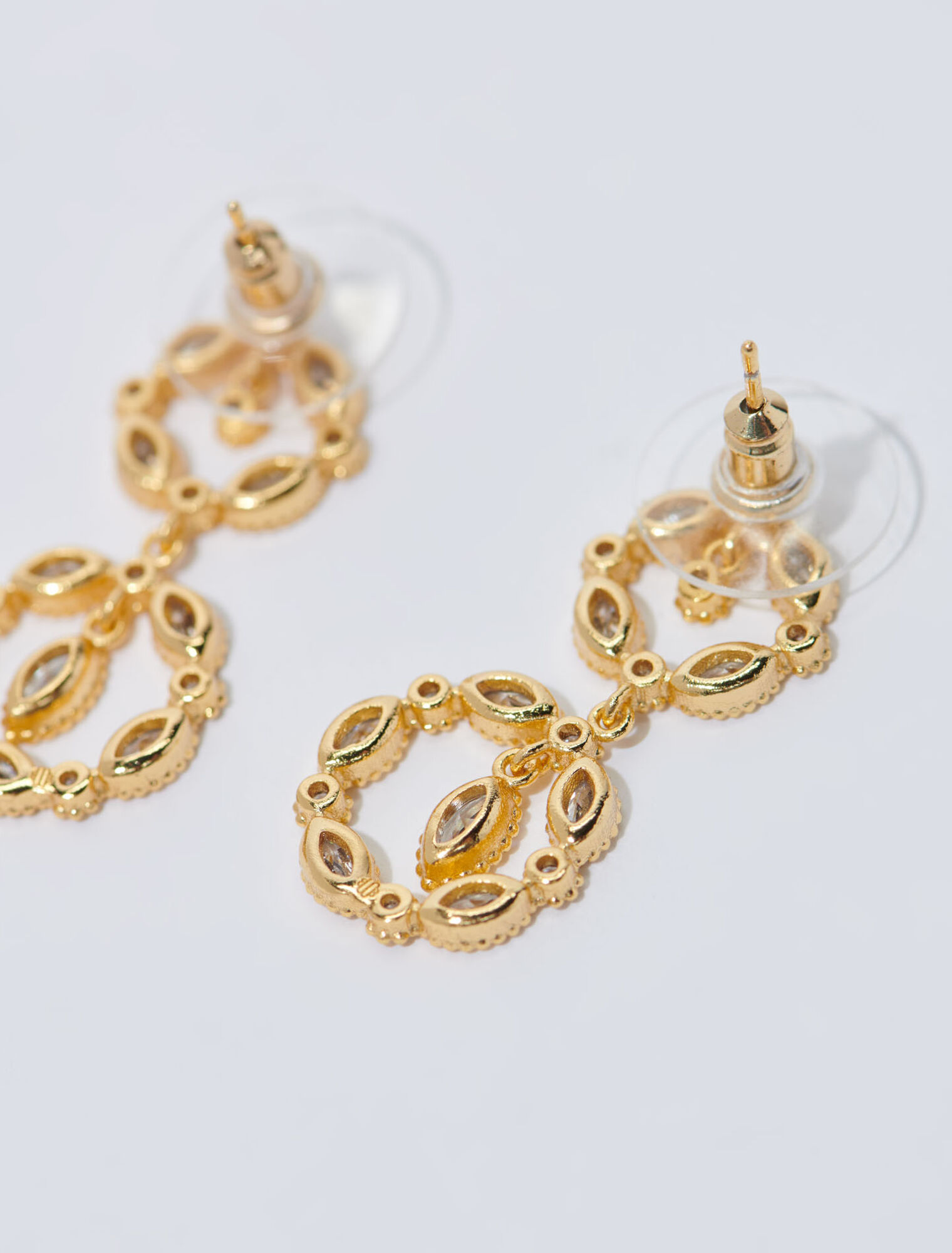 Pendientes largos con brillantes