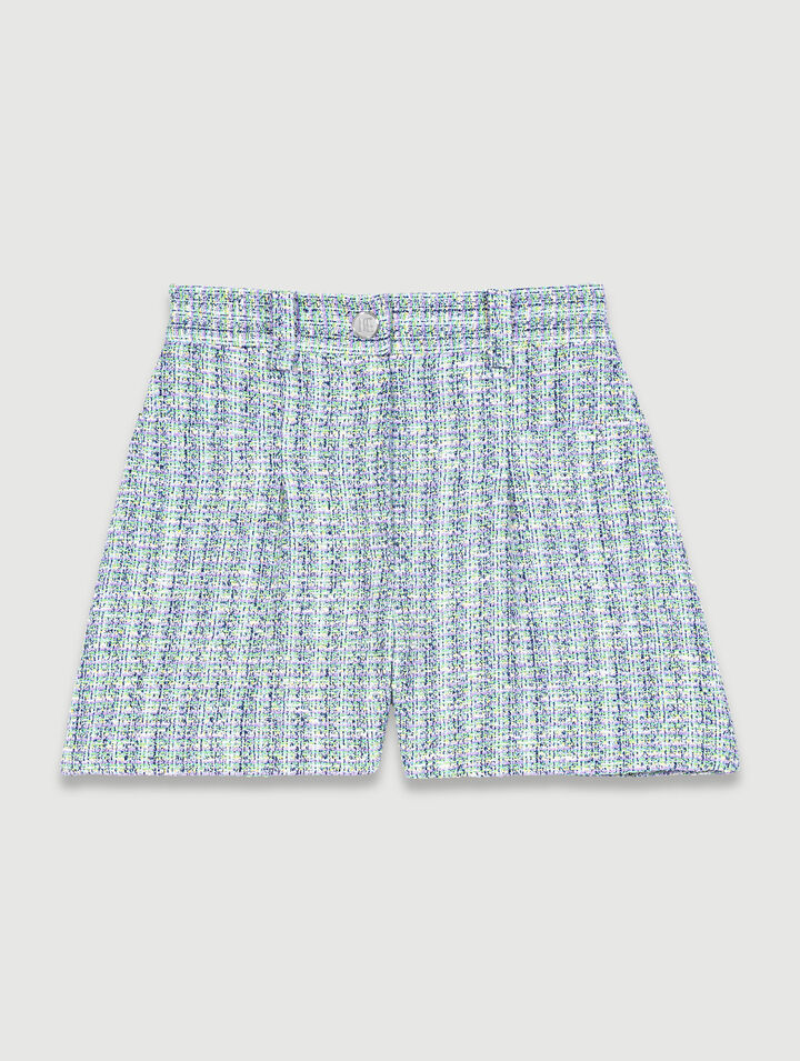 Pantalón corto de tweed