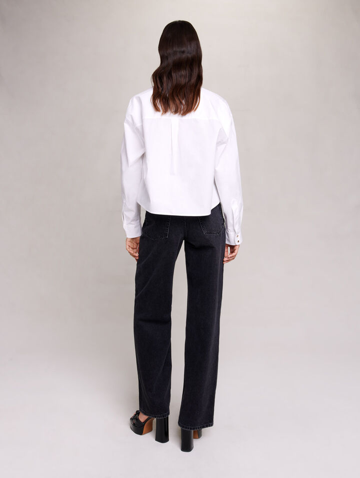 Camisa corta de algodón