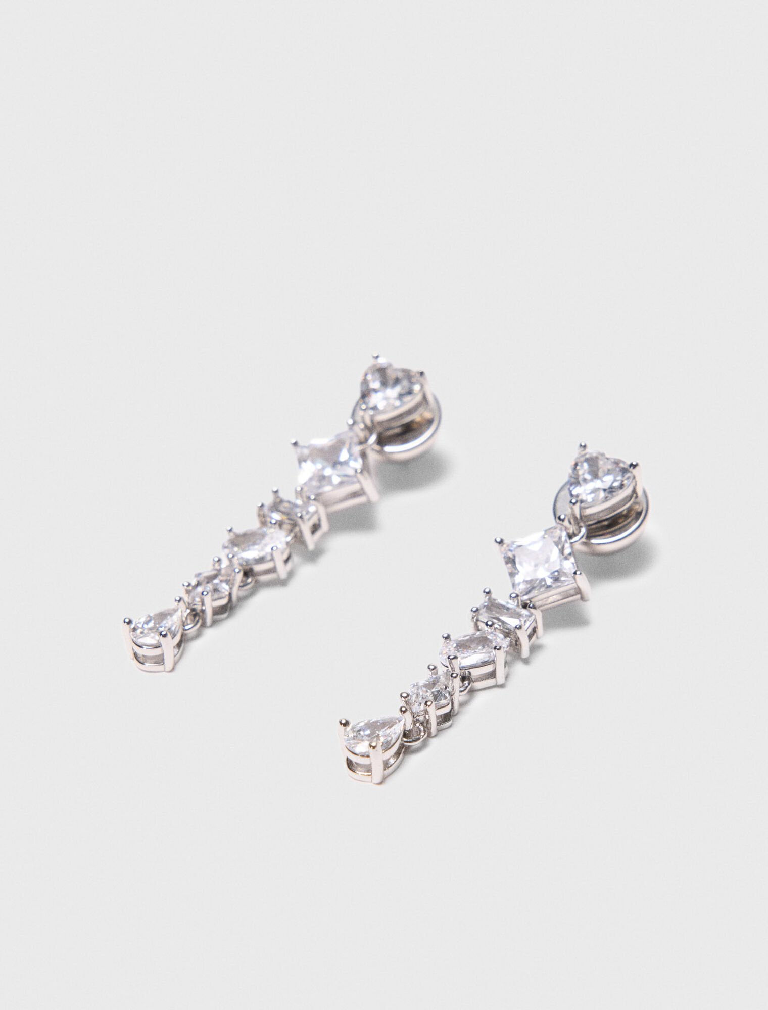 Pendientes de corazón con strass