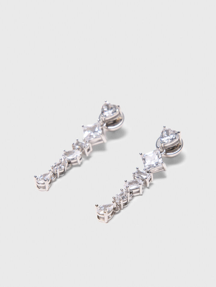 Pendientes de corazón con strass