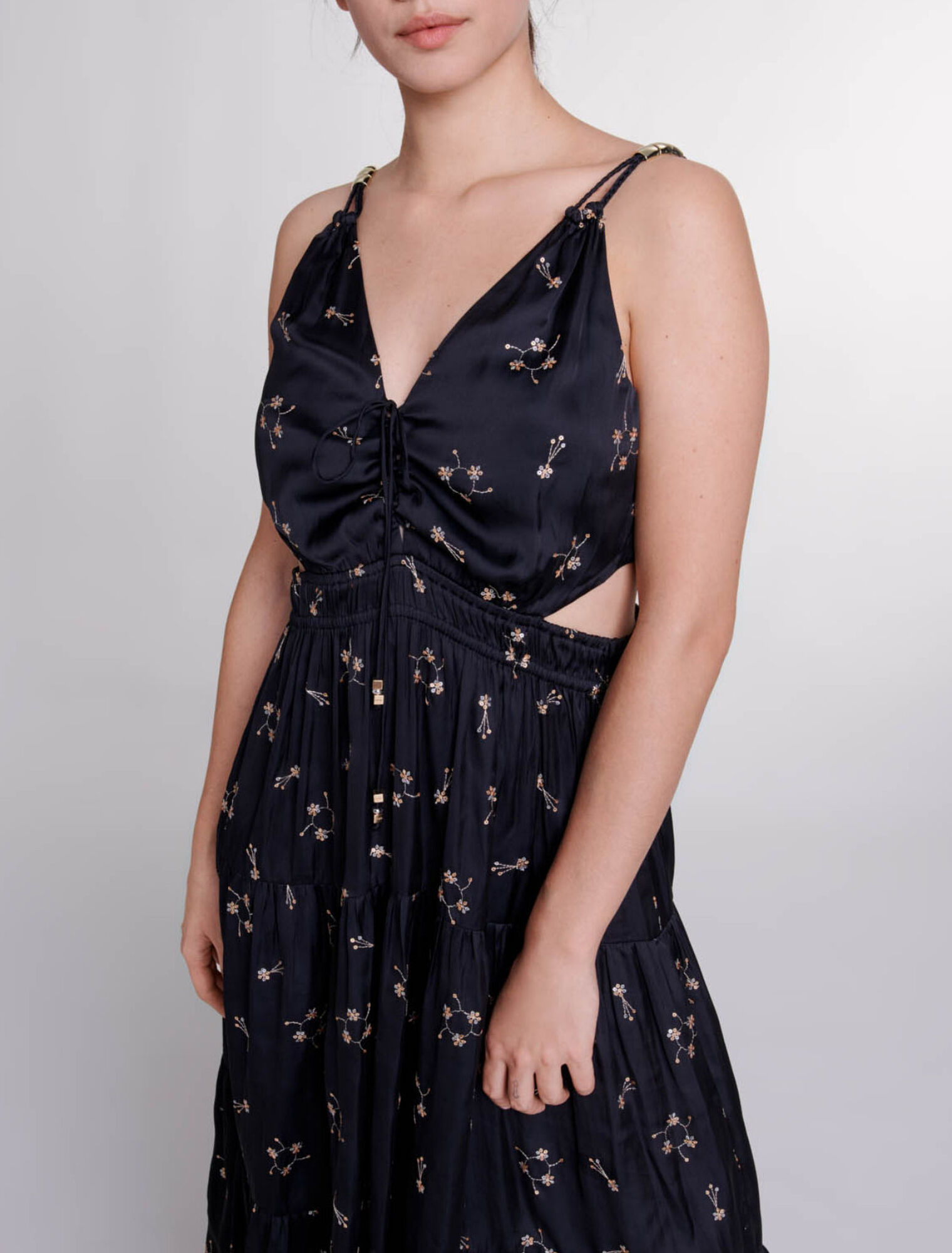 Vestido largo con lentejuelas