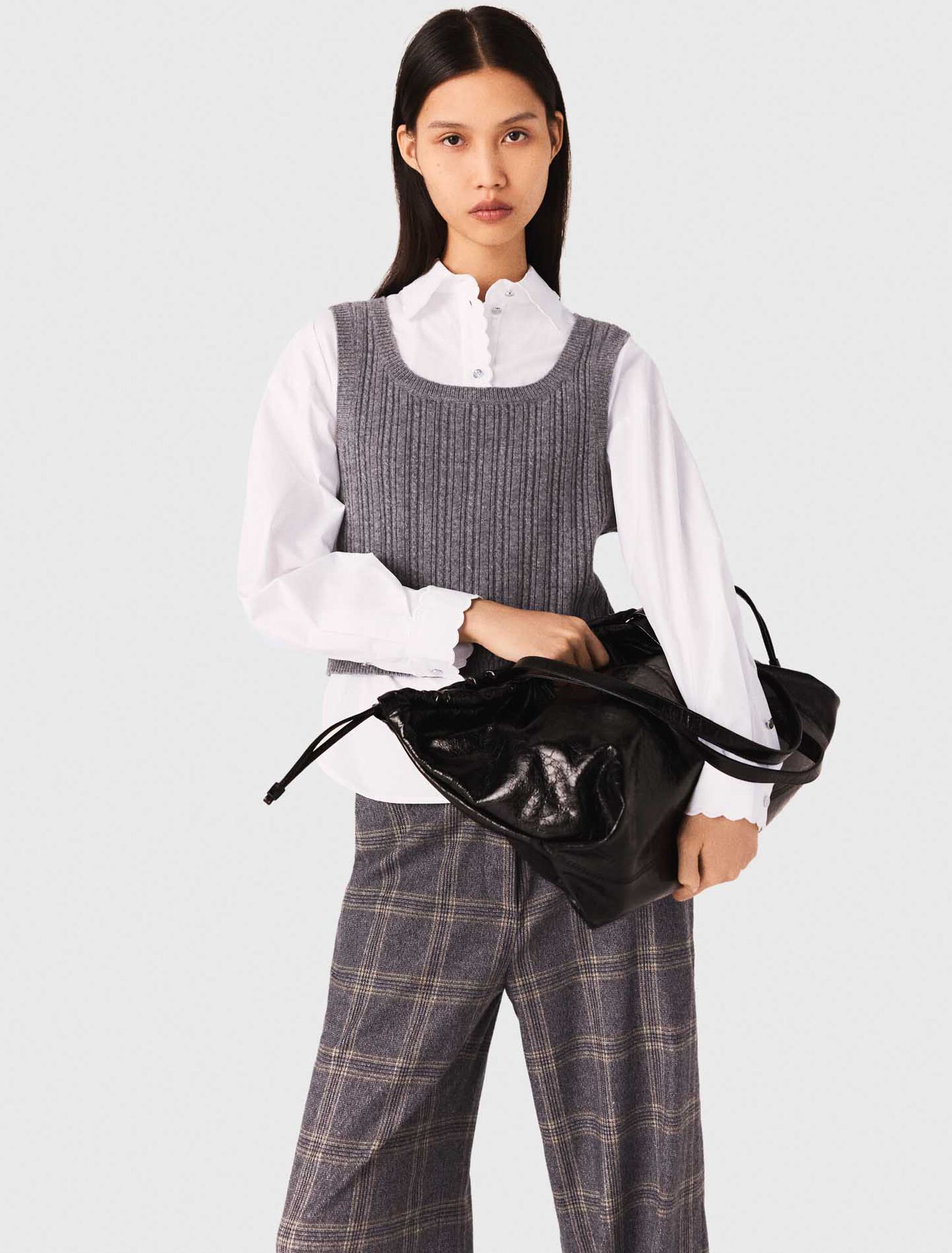 Top de punto con camisa desmontable