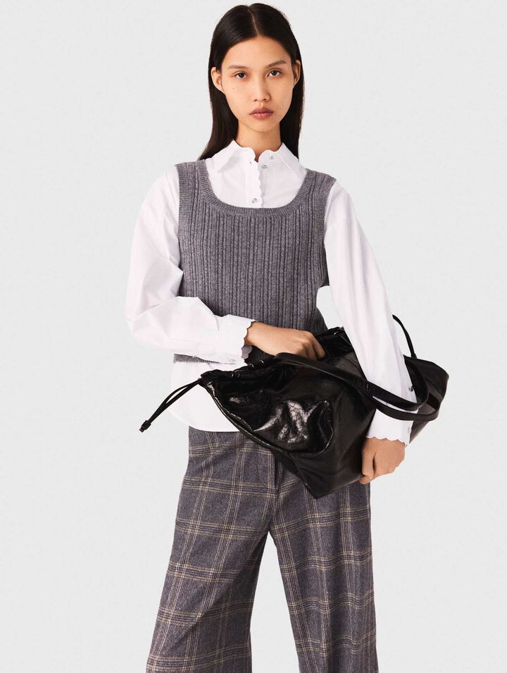 Top de punto con camisa desmontable