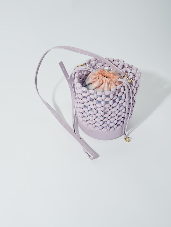 Bolso cubo aderezado con abalorios