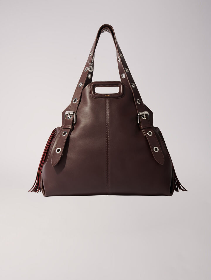 Bolso Miss M XL de cuero liso