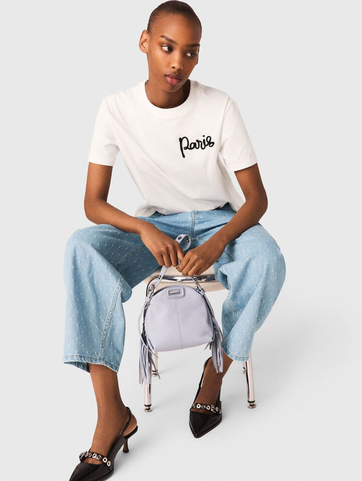 Camiseta con logo Paris bordado