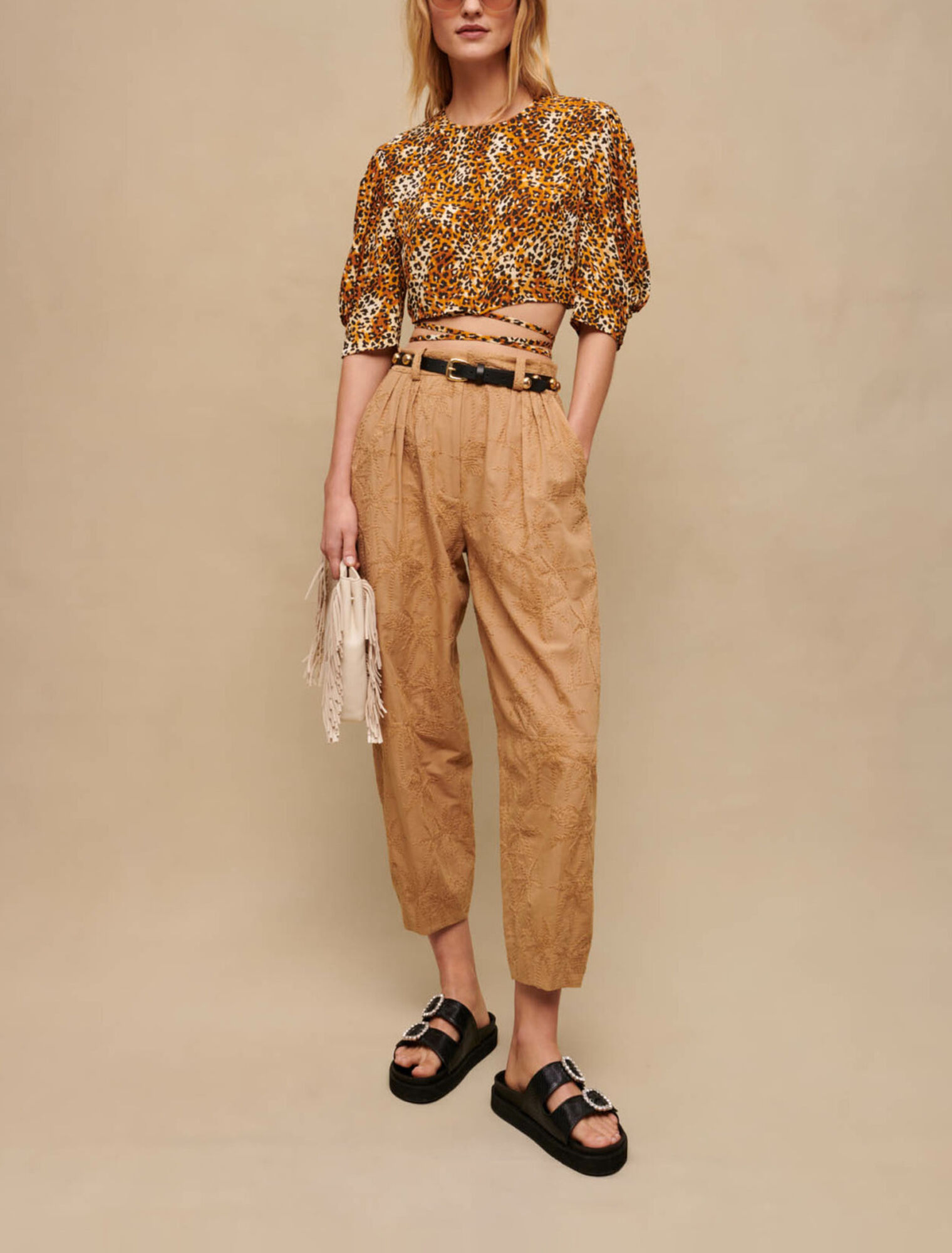 Top estampado de leopardo