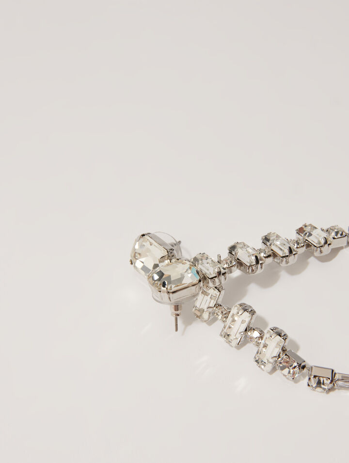 Pendientes de cascada con strass