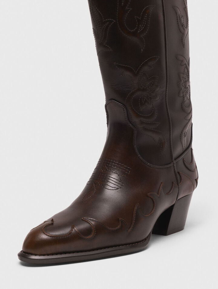 Botas cowboy de cuero