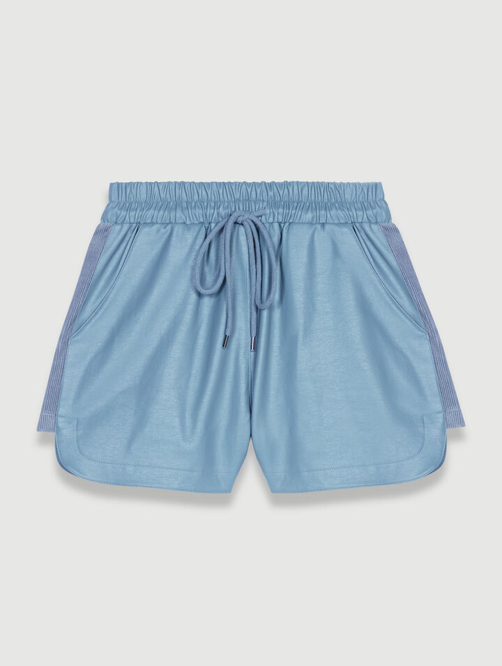 Pantalón corto de efecto cuero