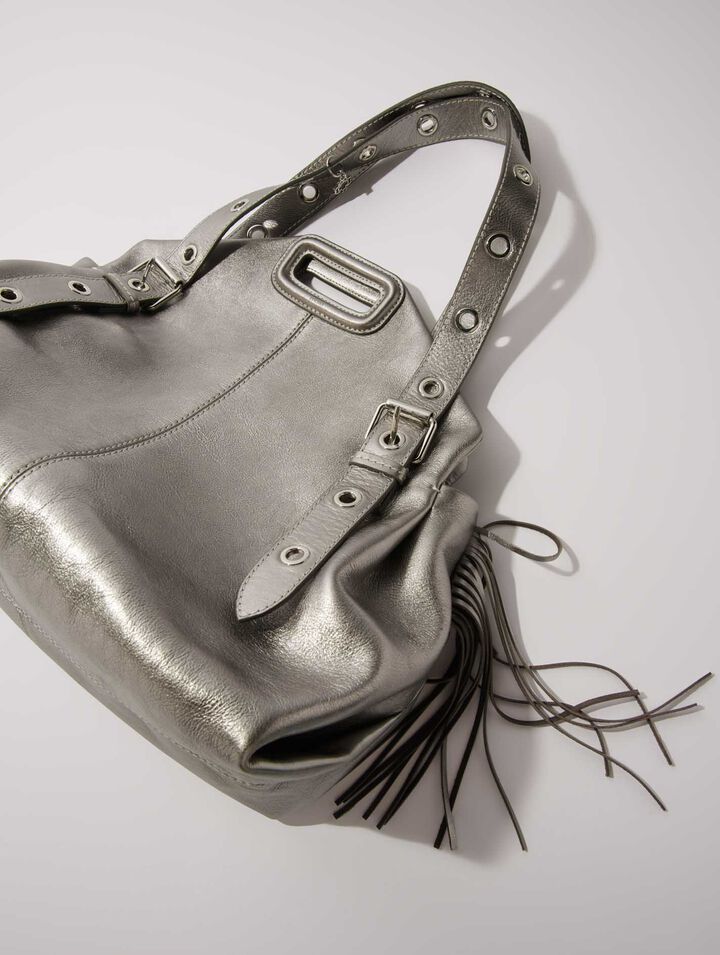 Bolso Miss M XL de cuero metalizado