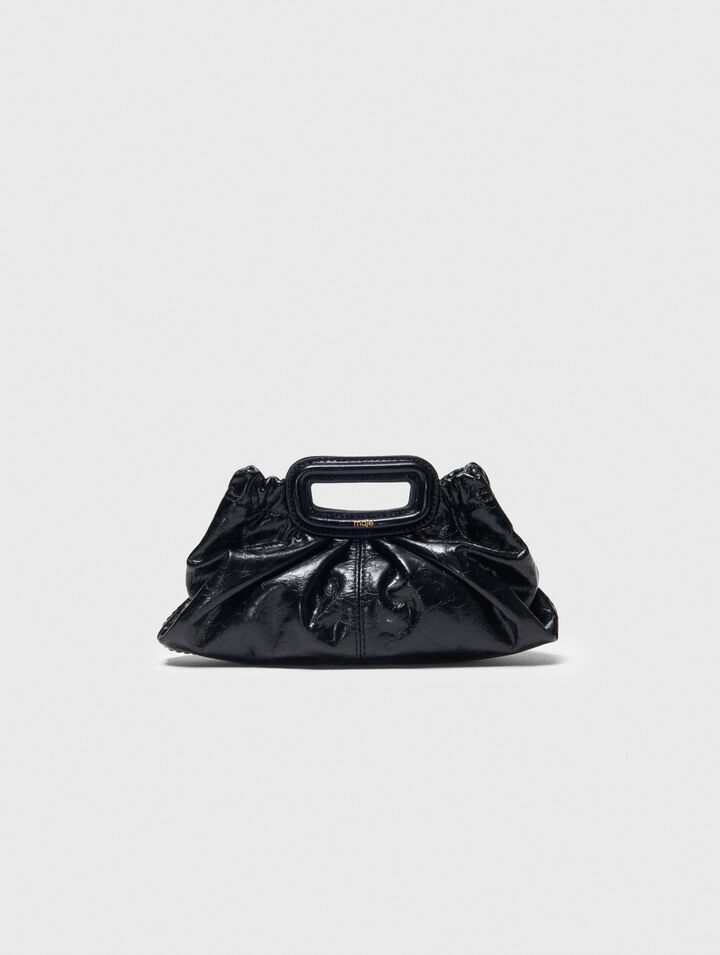 Mini clutch de cuero craquelado