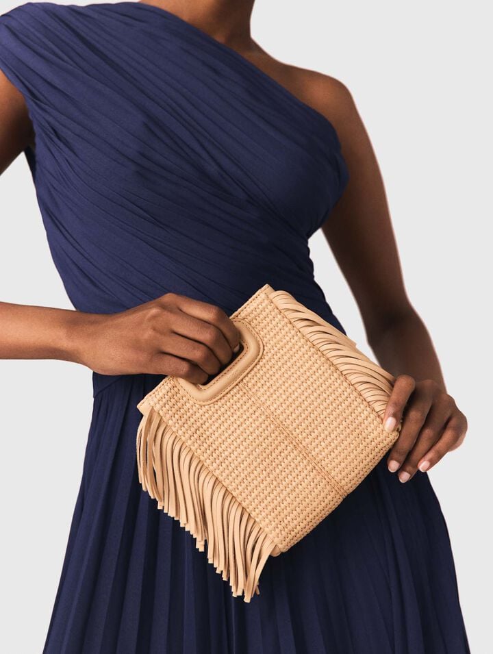 Bolso M Mini efecto rafia