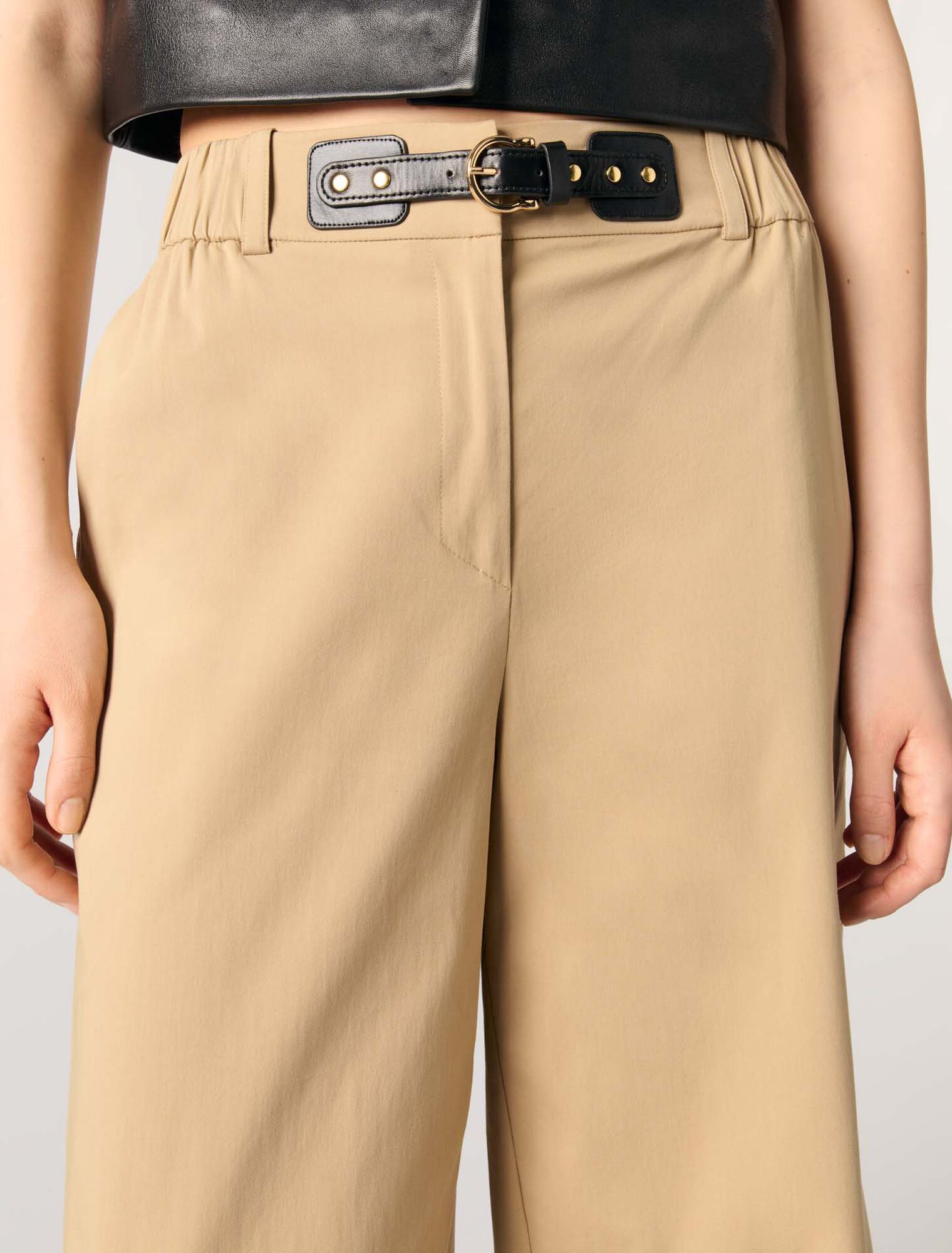 Pantalón ancho de algodón