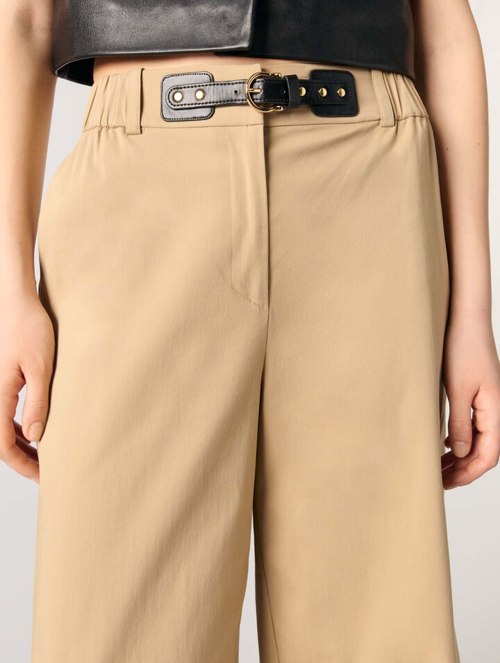 Pantalón ancho de algodón