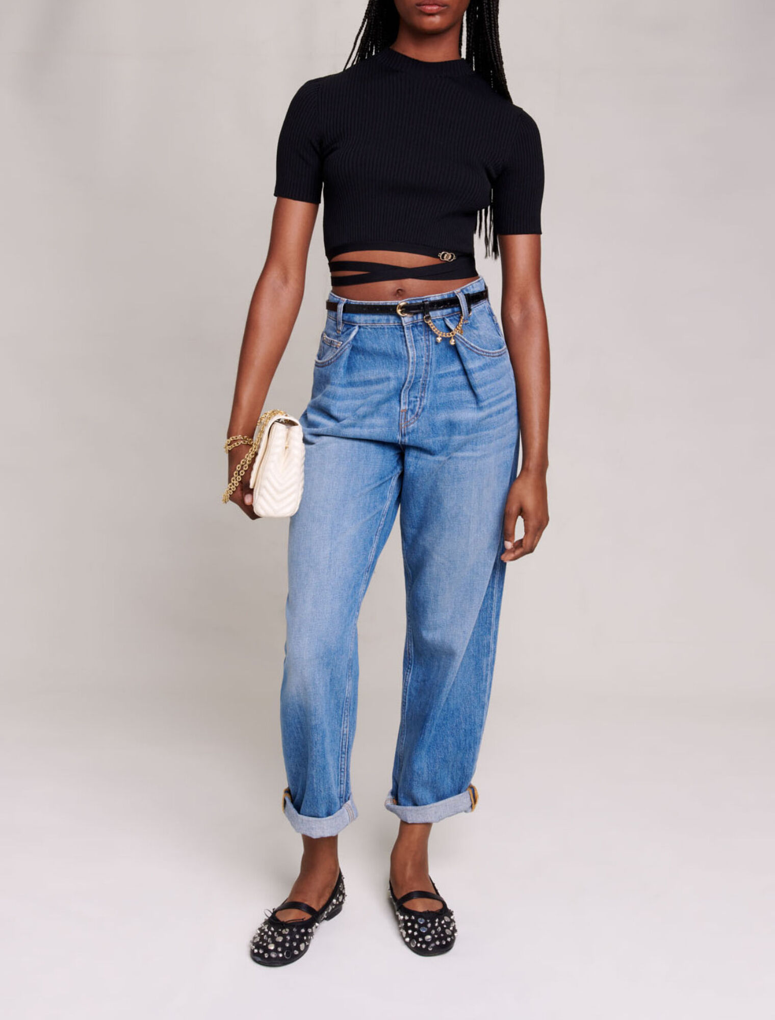 Crop top cruzado