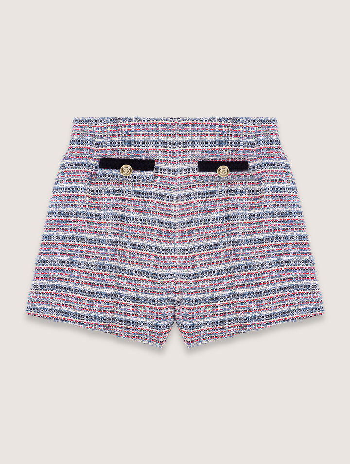 Pantalón corto de tweed