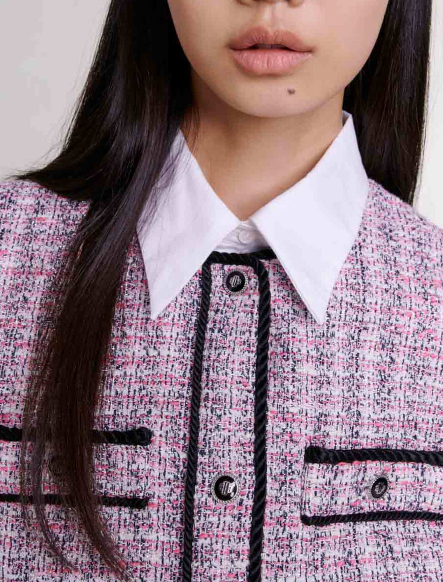 Vestido corto 2 en 1 de tweed