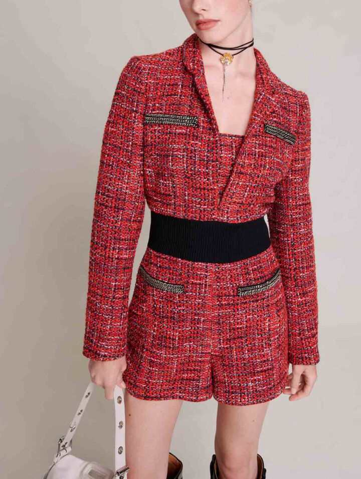 Mono corto de tweed