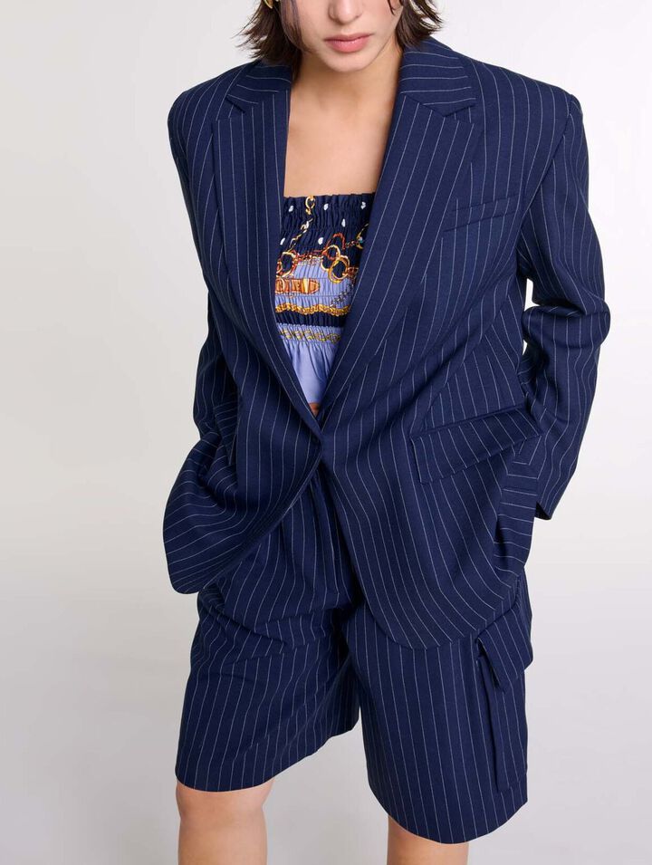 Chaqueta de traje a rayas