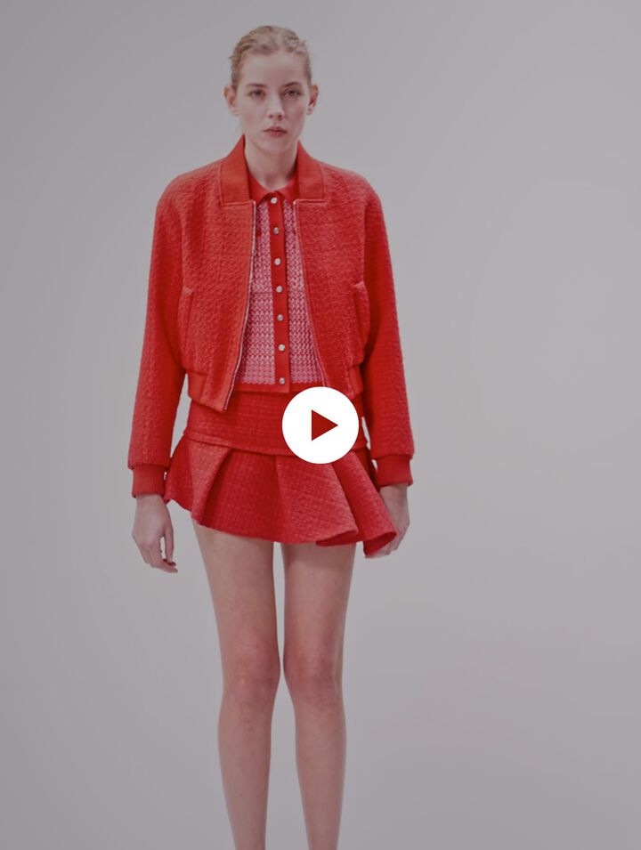 Cazadora corta de tweed