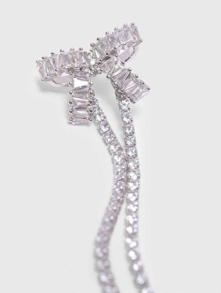Pendientes de lazo con strass