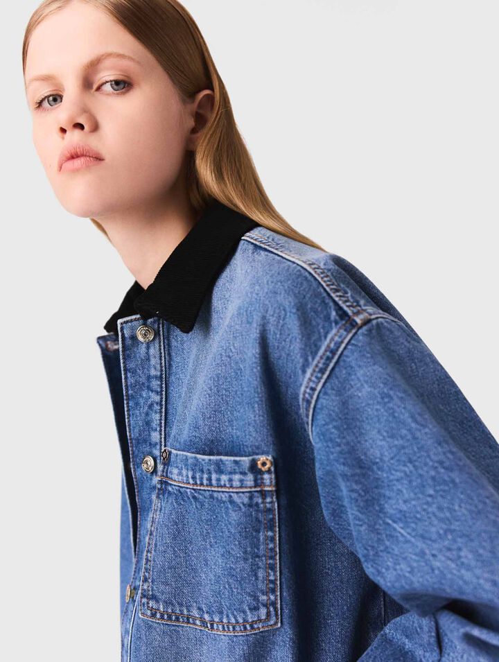 Chaqueta vaquera desgastada
