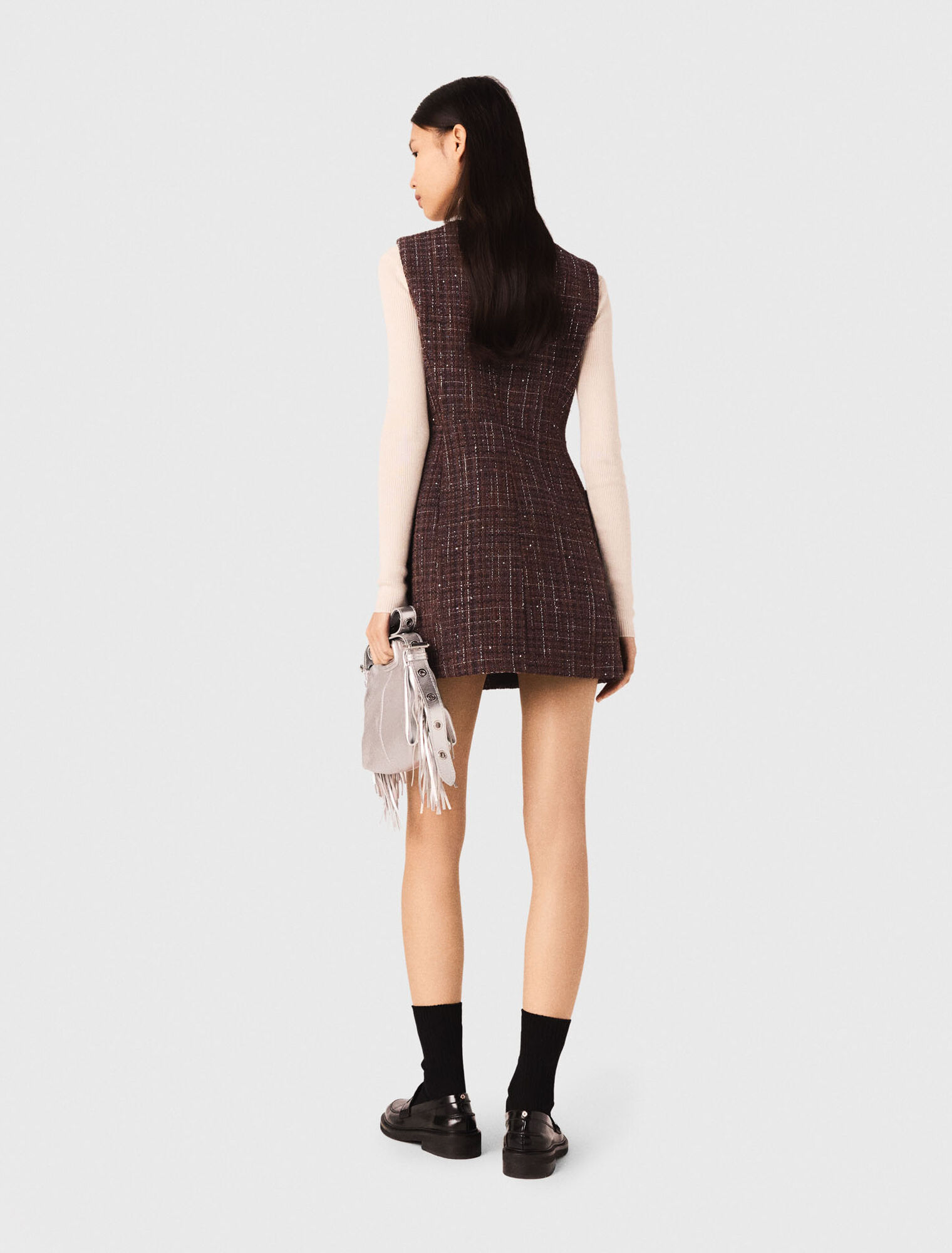 Vestido corto de tweed