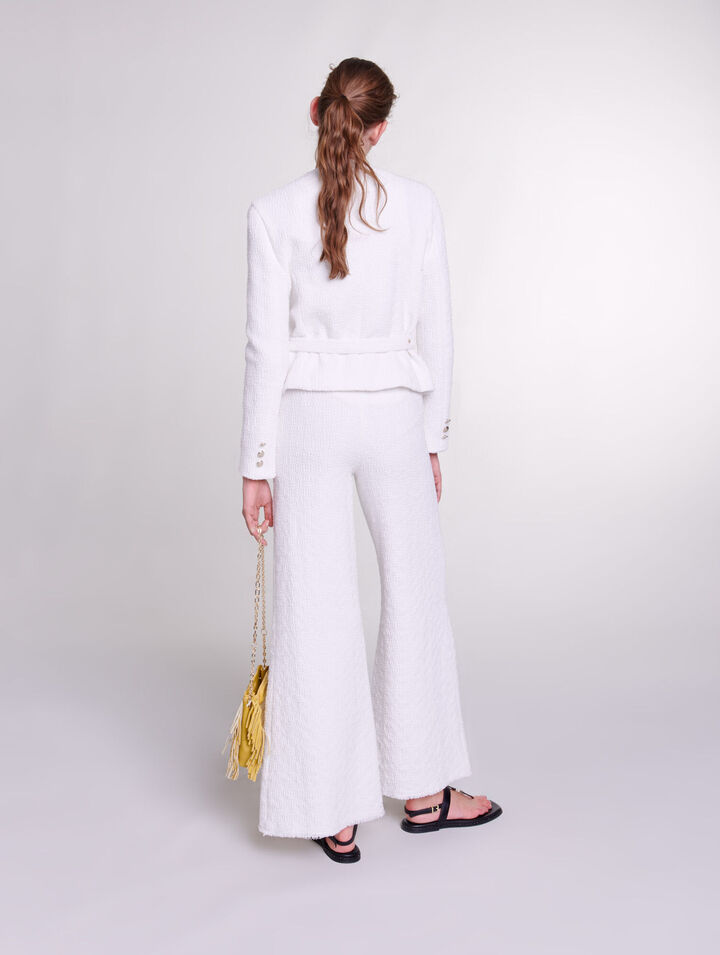 Pantalón ancho de tweed