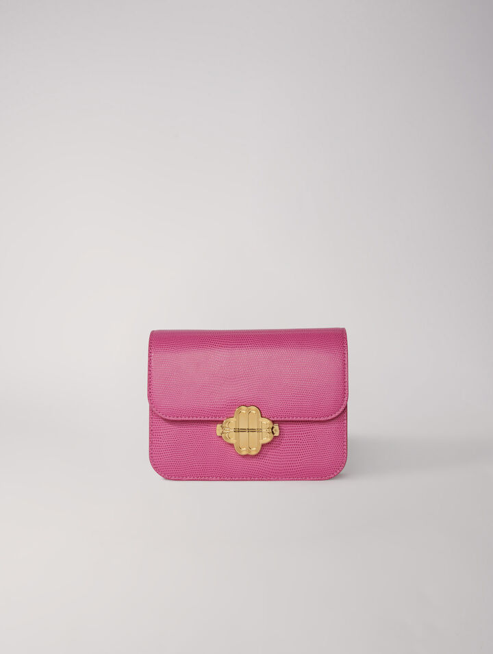 Bolso Clover de piel efecto lagarto