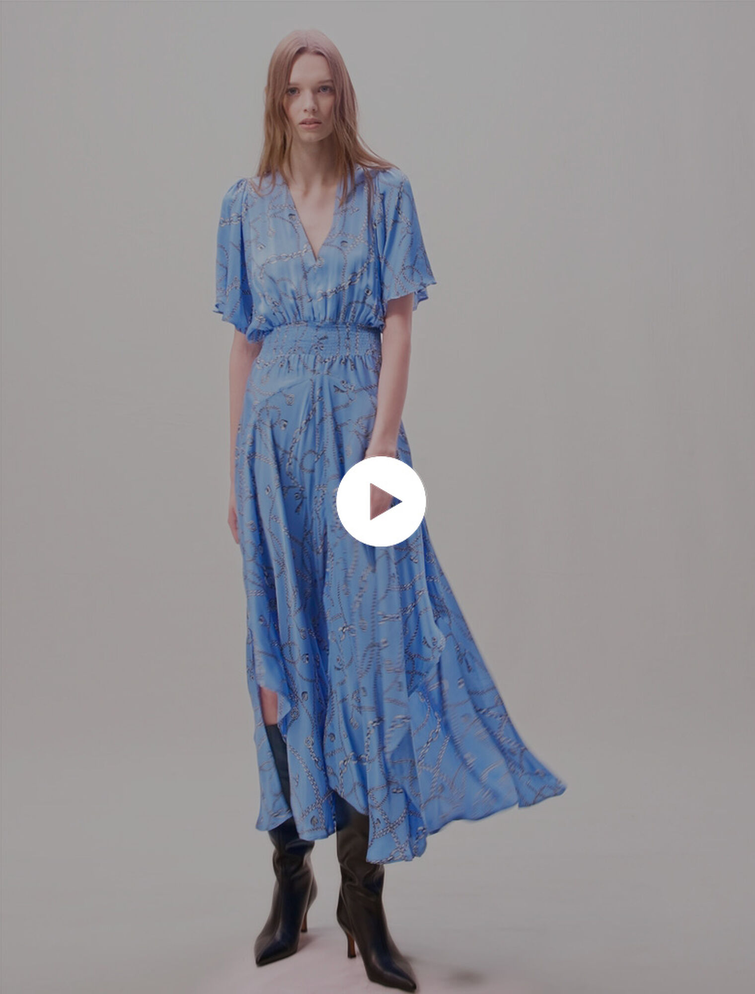 Vestido largo estampado