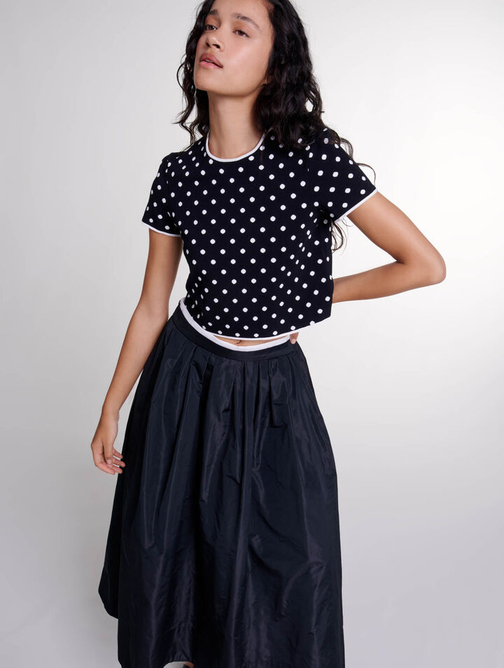 Top de punto jacquard 