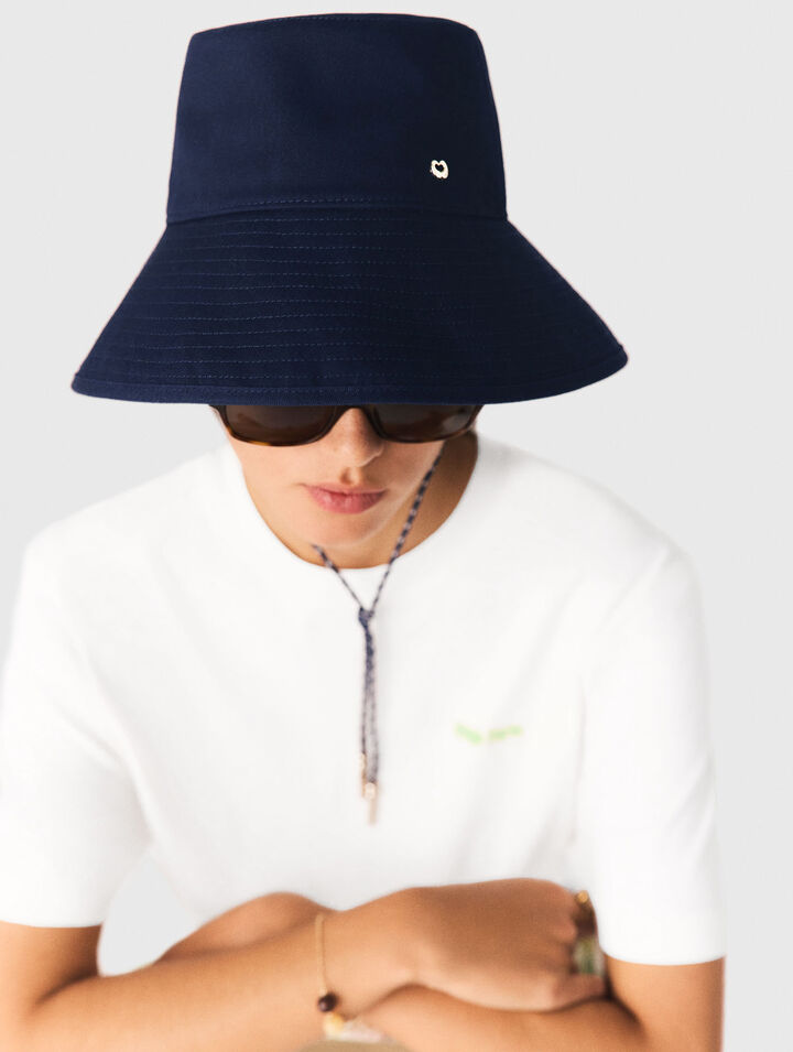 Sombrero de ala ancha de algod&oacute;n