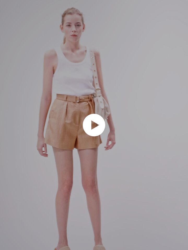 Pantalón corto de lino