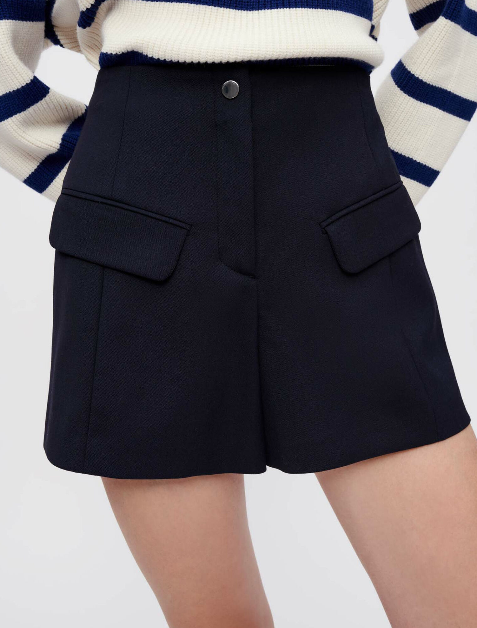 pantalones cortos de cintura alta