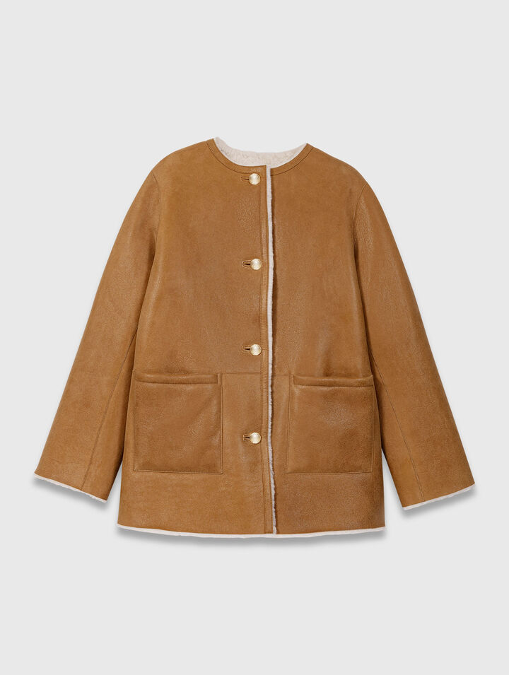 Abrigo reversible de cuero