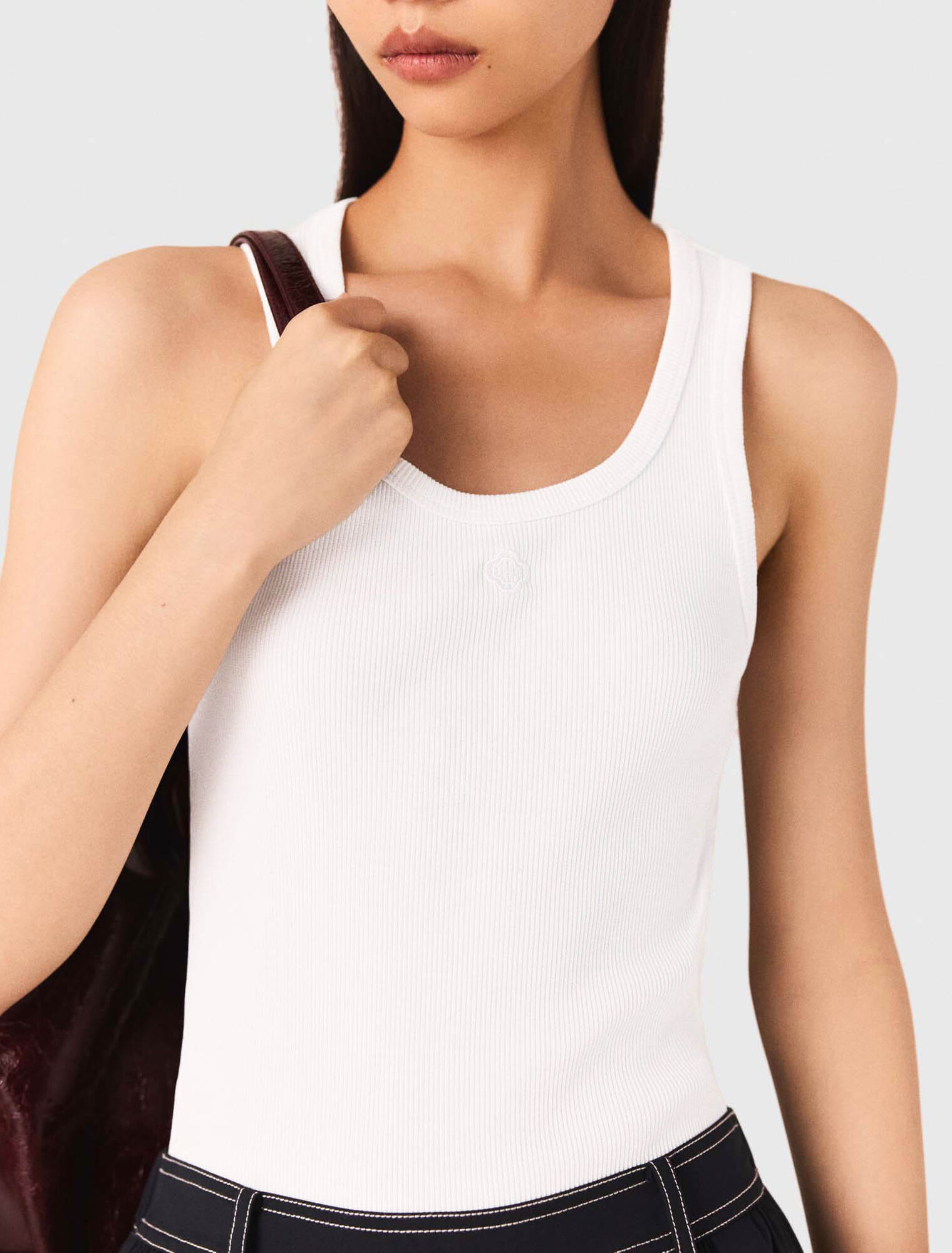 Camiseta de tirantes acanalada