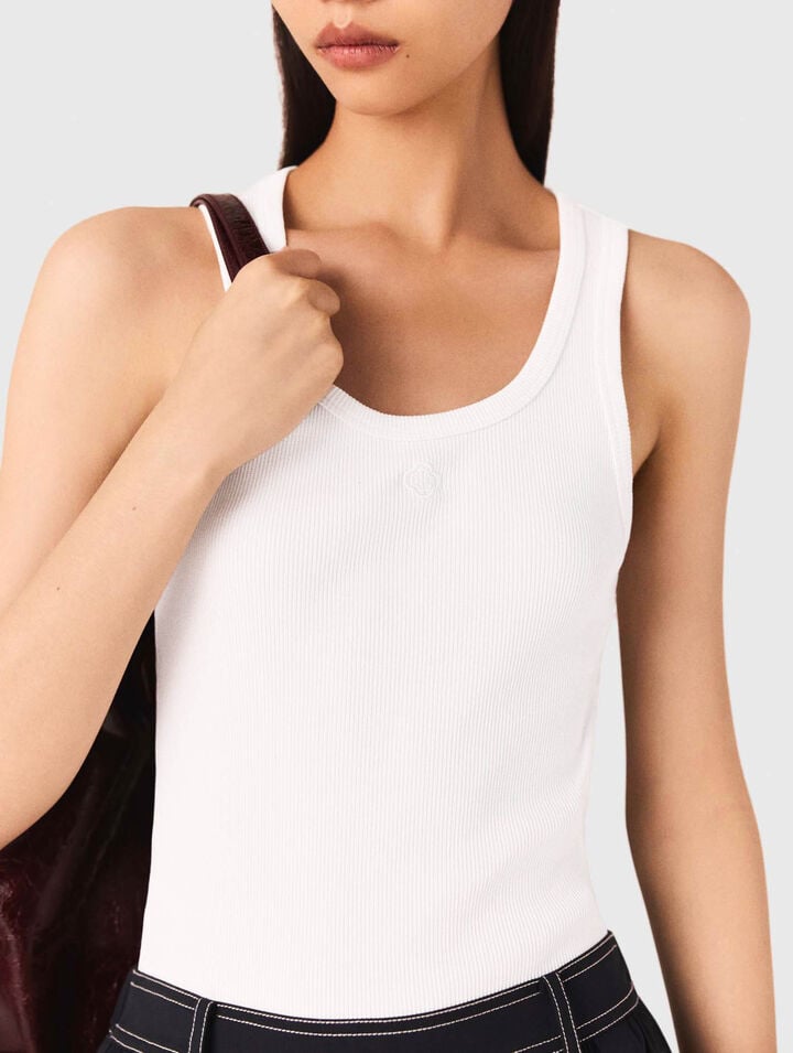 Camiseta de tirantes acanalada