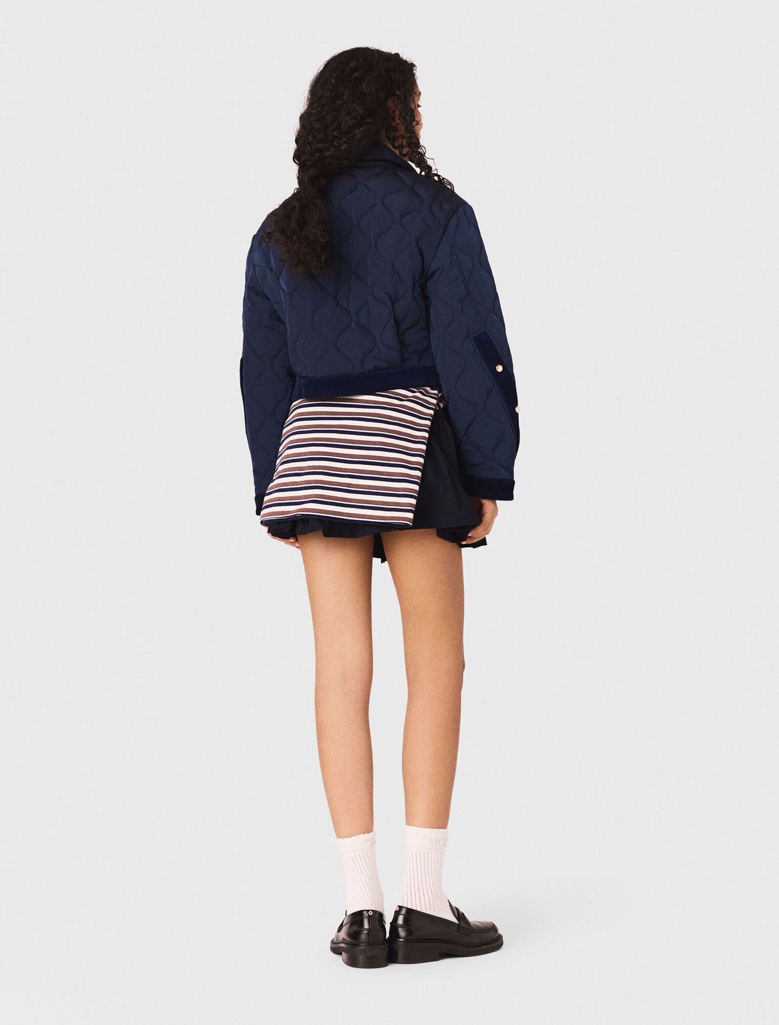 Cazadora acolchada con terciopelo