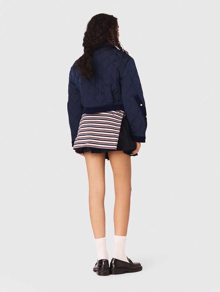 Cazadora acolchada con terciopelo